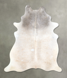 Grey with Beige Cowhide Rug #A48265