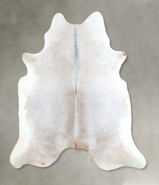 Grey with Beige Cowhide Rug #A48269