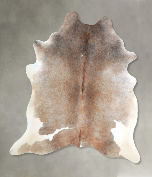 Grey with Beige Cowhide Rug #A48275
