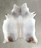 Grey with Beige Cowhide Rug #A48276
