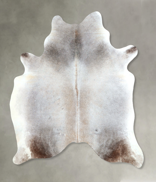 Grey with Beige Cowhide Rug #A48276