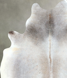 Grey with Beige Cowhide Rug #A48276