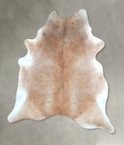 Grey with Beige Cowhide Rug #A48279