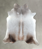 Grey with Beige Cowhide Rug #A48281