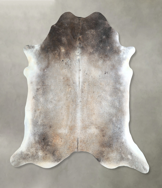 Grey with Beige Cowhide Rug #A48290