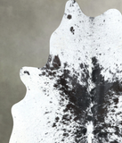Salt and Pepper Black Cowhide Rug #A48297