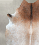 Grey with Beige Cowhide Rug #A48303