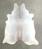 Grey with Beige Cowhide Rug #A48316