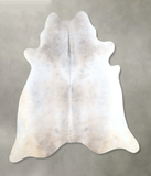 Grey with Beige Cowhide Rug #A48324