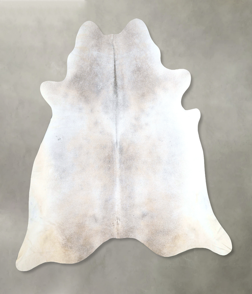 Grey with Beige Cowhide Rug #A48324