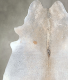 Grey with Beige Cowhide Rug #A48336