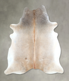 Grey with Beige Cowhide Rug #A48338