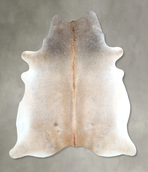 Grey with Beige Cowhide Rug #A48338
