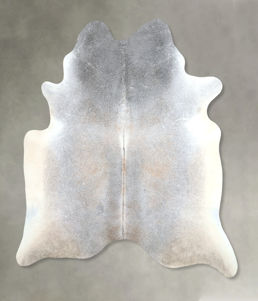 Grey with Beige Cowhide Rug #A48340