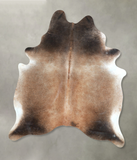 Grey with Beige Cowhide Rug #A48346