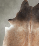 Grey with Beige Cowhide Rug #A48346
