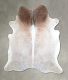 Grey with Beige Cowhide Rug #A48348