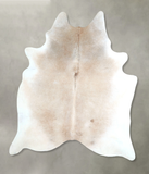 Grey with Beige Cowhide Rug #A48356