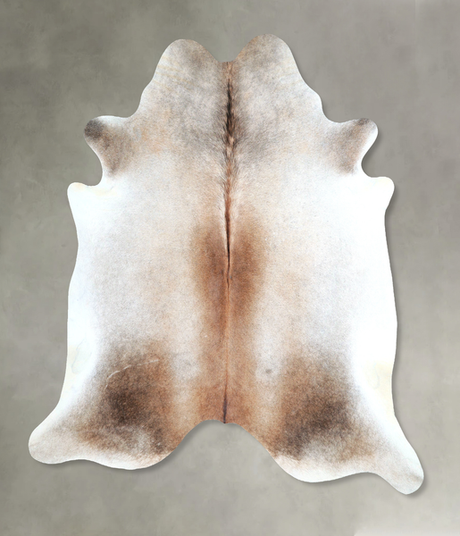 Grey with Beige Cowhide Rug #A48426