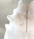 Grey with Beige Cowhide Rug #A48432