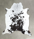 Salt and Pepper Black Cowhide Rug #A48475