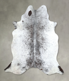 Salt and Pepper Black Cowhide Rug #A48478