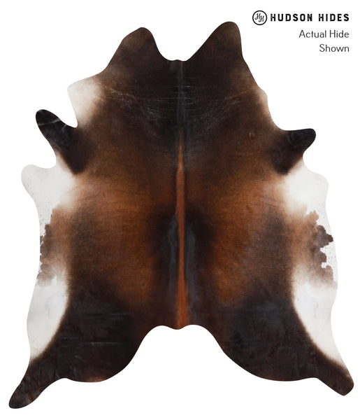 Brown with Red Cowhide Rug #A4848