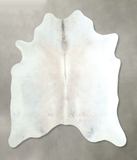 Grey with Beige Cowhide Rug #A48508