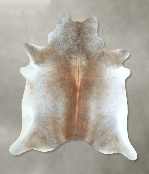 Grey with Beige Cowhide Rug #A48526