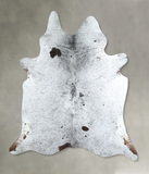 Salt and Pepper Black Cowhide Rug #A48559