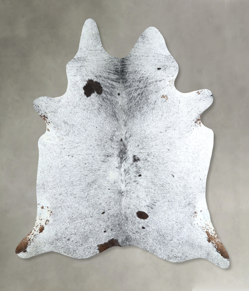 Salt and Pepper Black Cowhide Rug #A48559