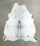 Salt and Pepper Black Cowhide Rug #A48560