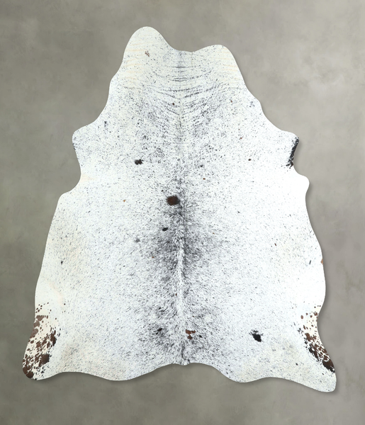 Salt and Pepper Black Cowhide Rug #A48560