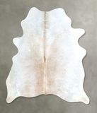 Grey with Beige Cowhide Rug #A48561