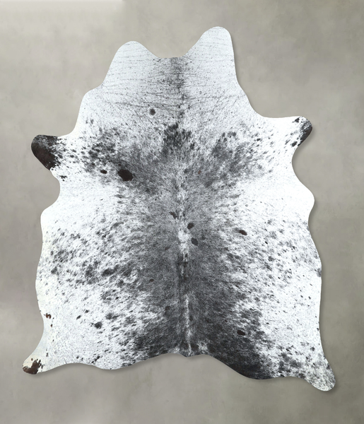 Salt and Pepper Black Cowhide Rug #A48688