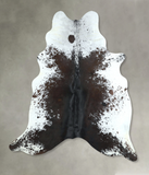 Salt and Pepper Black Cowhide Rug #A48702