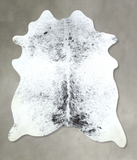 Salt and Pepper Black Cowhide Rug #A48704