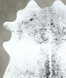 Salt and Pepper Black Cowhide Rug #A48704