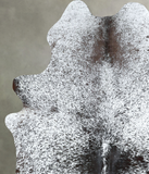 Salt and Pepper Black Cowhide Rug #A48713