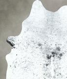 Salt and Pepper Black Cowhide Rug #A48721