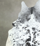 Salt and Pepper Black Cowhide Rug #A48749