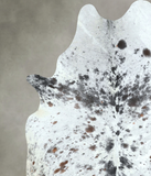 Salt and Pepper Black Cowhide Rug #A48750