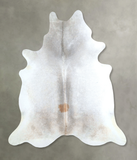 Grey with Beige Cowhide Rug #A48779