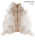 Grey with Beige Cowhide Rug #A4879