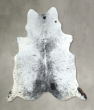 Salt and Pepper Black Cowhide Rug #A48837