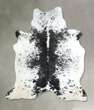 Salt and Pepper Black Cowhide Rug #A48839