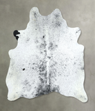 Salt and Pepper Black Cowhide Rug #A48840