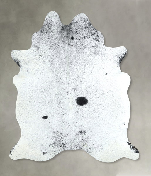 Salt and Pepper Black Cowhide Rug #A48841