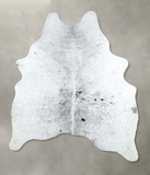 Salt and Pepper Black Cowhide Rug #A48844