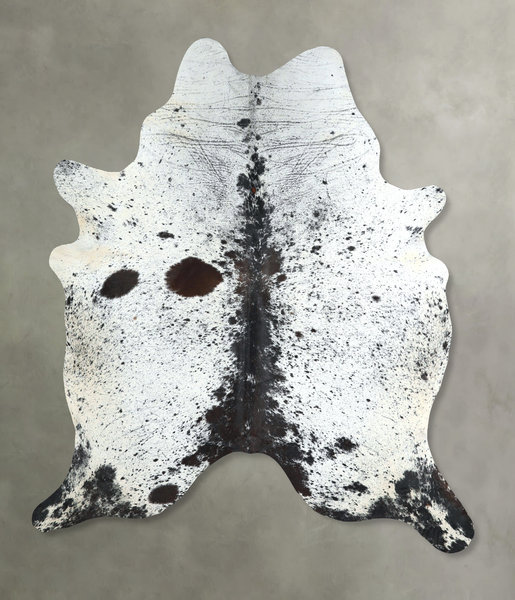 Salt and Pepper Black Cowhide Rug #A48847